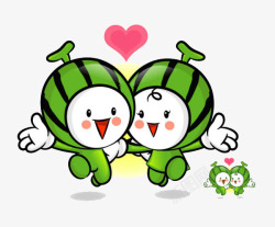 两个大西瓜两个浪漫的西瓜高清图片