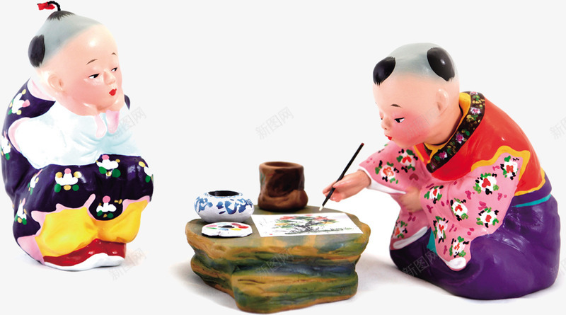 中国风陶瓷小人装饰png免抠素材_新图网 https://ixintu.com 国风 小人 装饰 陶瓷