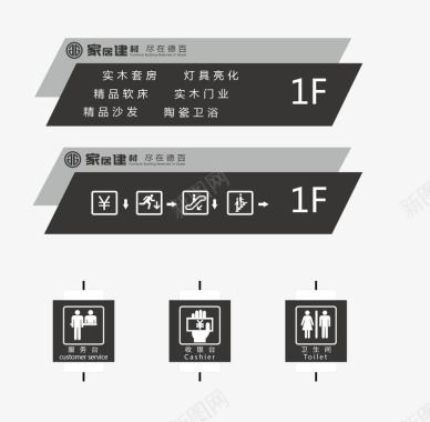 楼层及安全出口标识牌图标图标