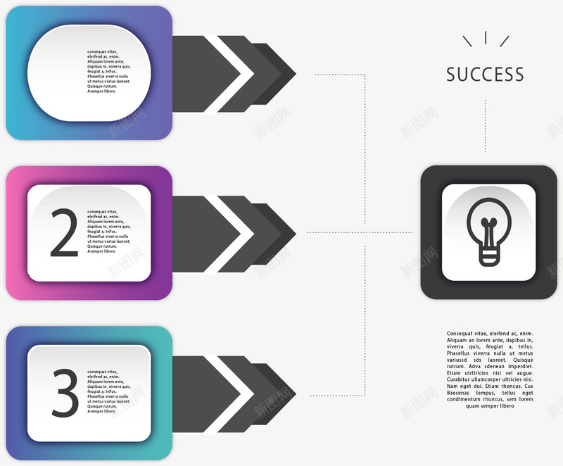 商务风数字步骤图矢量图ai免抠素材_新图网 https://ixintu.com 三个步骤 信息图表 数字序列 步骤图 流程图 矢量png 矢量图
