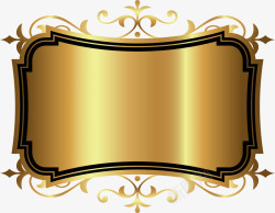 金属条纹金色相框金属框高清图片