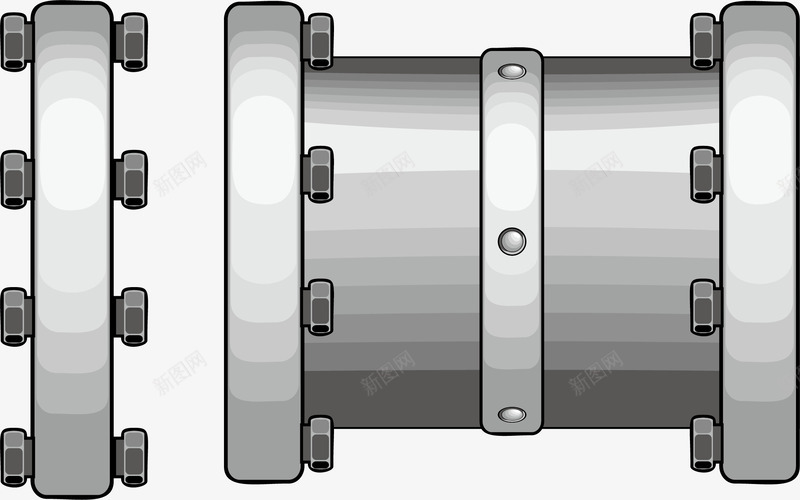 铁管元素矢量图ai免抠素材_新图网 https://ixintu.com png 元素 卡通 地下管道 金属 铁管 矢量图