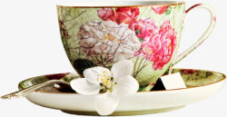 花朵个性咖啡杯素材