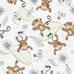 创意猴子手绘可爱猴子矢量图高清图片