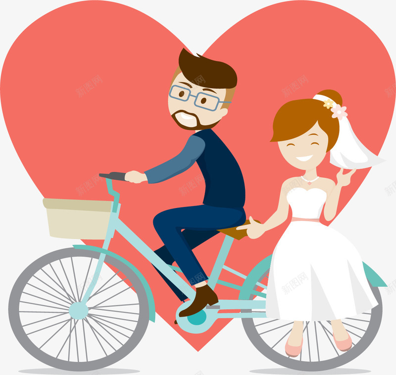 幸福的情侣png免抠素材_新图网 https://ixintu.com 婚庆 情侣 约会 结婚小人