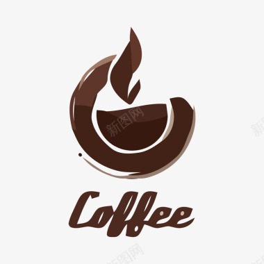 复古手绘咖啡元素图标图标