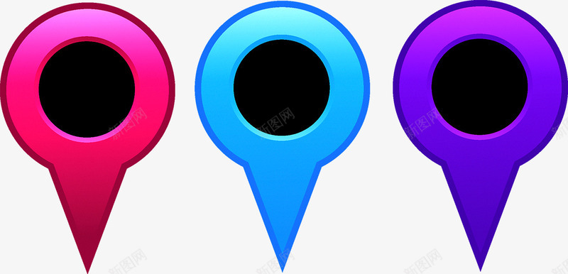 地标图标png_新图网 https://ixintu.com GPS 地标 定位 导航 标志