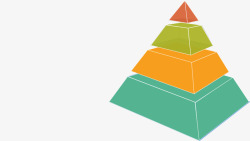 数据信息海报PSD分层ppt元素之彩色金字塔高清图片
