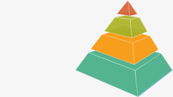 ppt元素之彩色金字塔素材