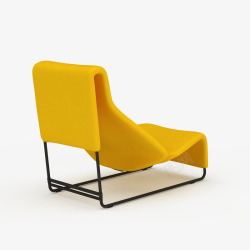 创意个性黄色沙发素材