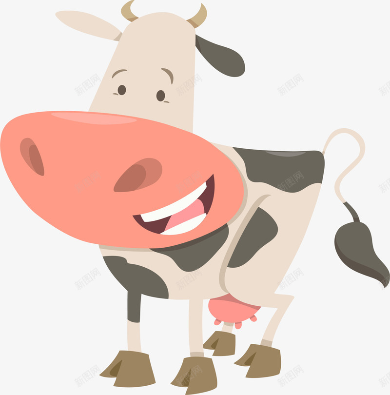 黄色卡通奶牛png免抠素材_新图网 https://ixintu.com 农场 卡通奶牛 牛奶 牧场 装饰图案 黄色奶牛
