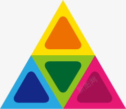 多边形状多彩的抽象三角形高清图片