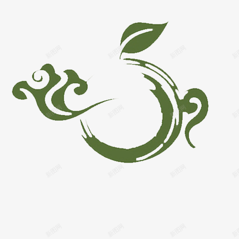 卡通绿色的商标标识图标png_新图网 https://ixintu.com 个性商品 个性商标 个性的 商品 商品logo 商标logo 绿色商标