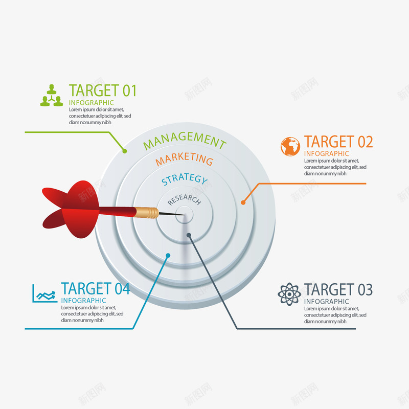 靶环信息表png免抠素材_新图网 https://ixintu.com PPT 信息 商务 图表 多彩 瞄准准心 示意图 统计 说明 靶心 飞镖