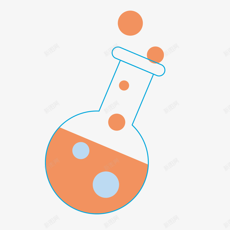 化学实验液体实验瓶png免抠素材_新图网 https://ixintu.com 化学 化学用品 实验 实验瓶 橘色液体 玻璃瓶 简图