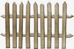 栏子冬天里的木栅栏子高清图片
