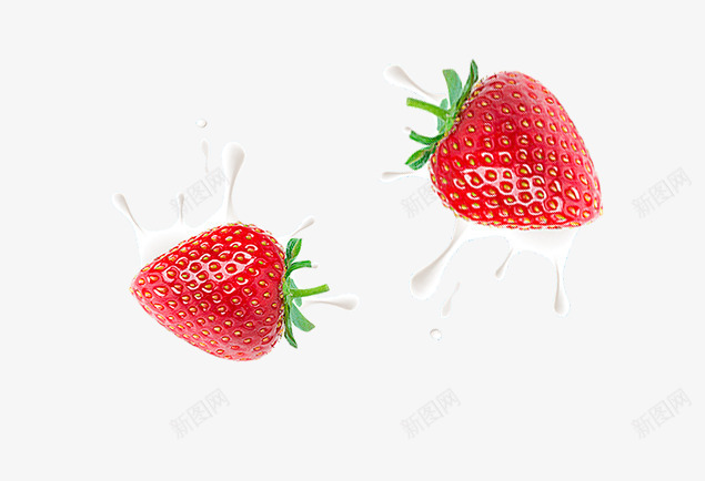 牛奶草莓png免抠素材_新图网 https://ixintu.com 奶酪 草莓 酸酸乳