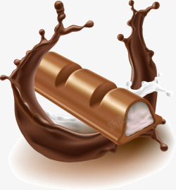 甜品液体手绘牛奶夹心巧克力高清图片