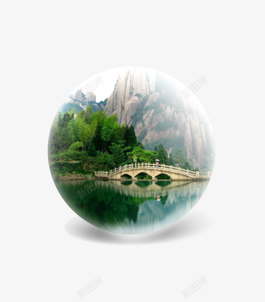 玻璃球风景png免抠素材_新图网 https://ixintu.com 玻璃球风景玻璃球透明玻璃