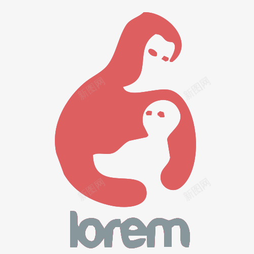 母婴标志图标png_新图网 https://ixintu.com logo设计 个性炫彩标志 创意logo图形 商标设计 标志图形 标志设计 母婴 母婴标志