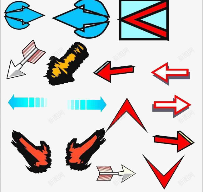 卡通个性箭头轮播箭头png免抠素材_新图网 https://ixintu.com 个性箭头 卡通图 箭头 轮播箭头