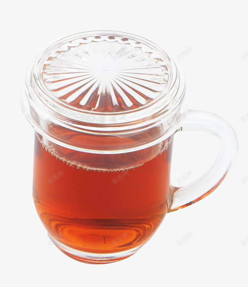 玻璃泡茶杯png免抠素材_新图网 https://ixintu.com 产品实物 杯子 泡茶 玻璃 玻璃茶杯 盖子 红茶