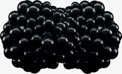 黑色珠子密集黑色元素素材