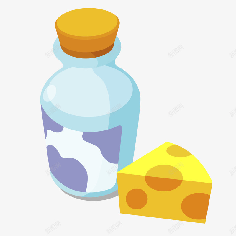 面包牛奶png免抠素材_新图网 https://ixintu.com 早餐 牛奶 牛奶瓶 营养 面包