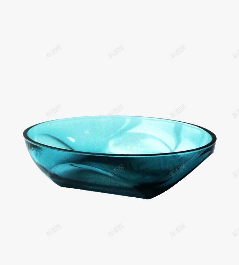 蓝色玻璃肥皂盒碗状png免抠素材_新图网 https://ixintu.com 产品实物 玻璃 碗状 肥皂盒 蓝色