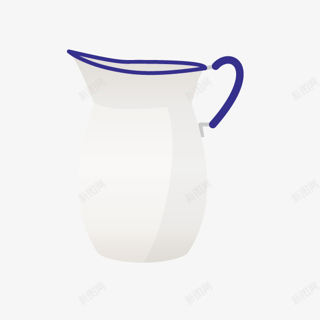 卡通白色牛奶壶png免抠素材_新图网 https://ixintu.com 卡通厨具 卡通牛奶壶 室内摆设 白色牛奶壶