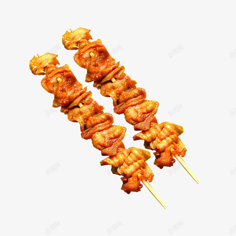 美味黄色肉串食物图标psd_新图网 https://ixintu.com 图标 平面 烧烤 肉串 设计 食欲 食物 黄色