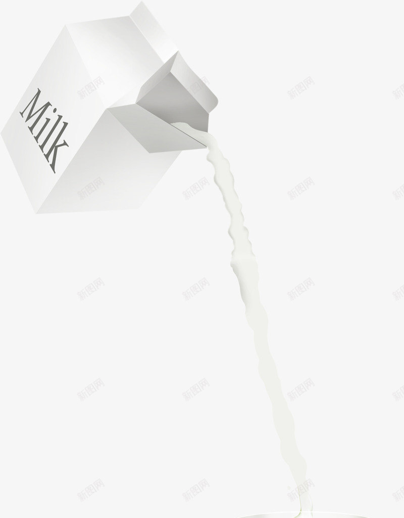 手绘白色卡通牛奶png免抠素材_新图网 https://ixintu.com 卡通 牛奶 白色