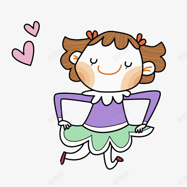 漂亮女爱跳舞的场景png免抠素材_新图网 https://ixintu.com 卡通 可爱的 小女孩 爱心 短裙 舞动的 跳舞