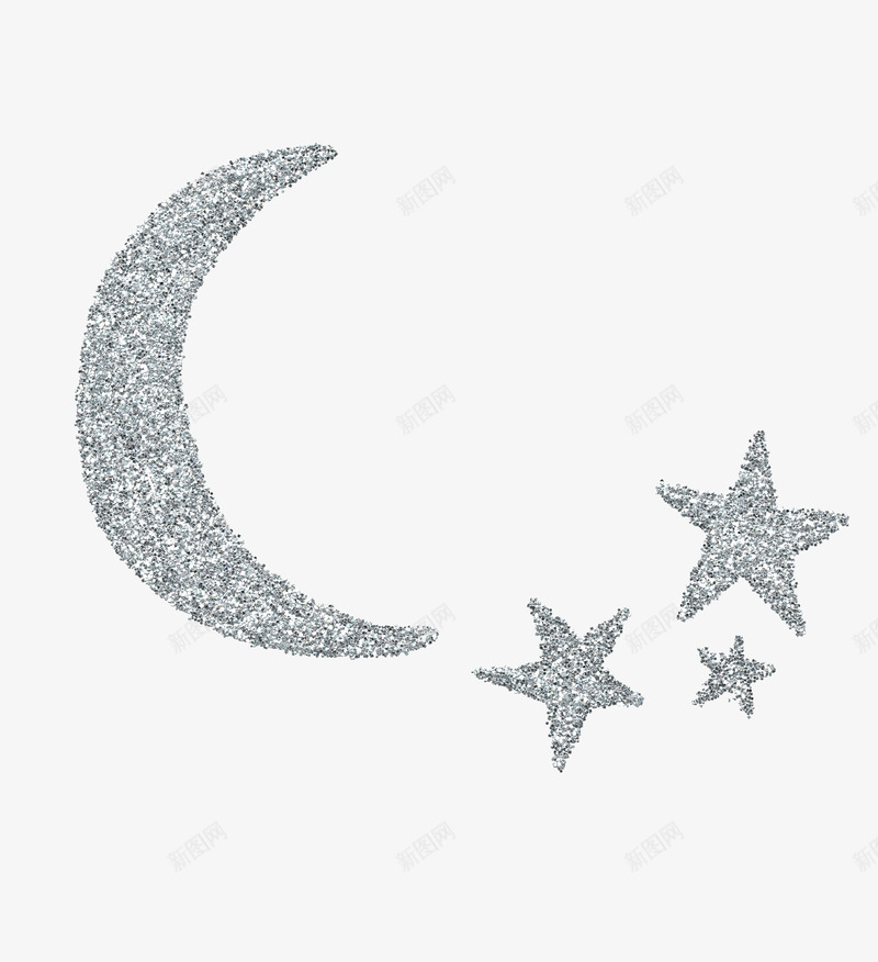 卡通手绘月亮png免抠素材_新图网 https://ixintu.com 卡通 夜空 手绘图案 星星 月亮