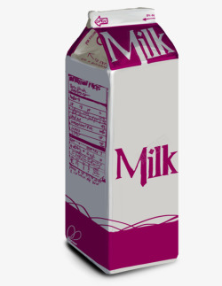 纸盒装牛奶国外牛奶盒高清图片