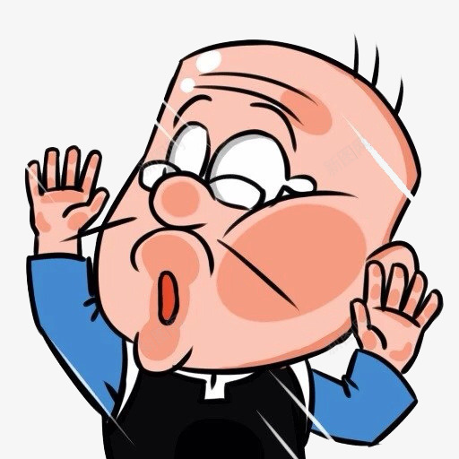 老头撞玻璃png免抠素材_新图网 https://ixintu.com 卡通 可爱 撞玻璃 老头