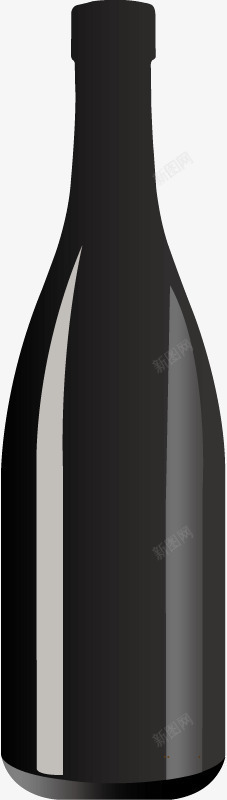 德国原瓶进口红酒瓶子矢量图高清图片