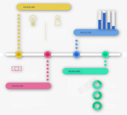 时间轴信息图表素材