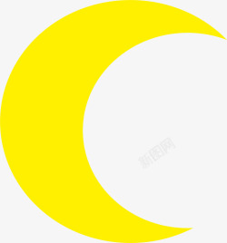 黄色月牙月亮高清图片