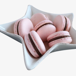 个性配色盘子粉色马卡龙高清图片