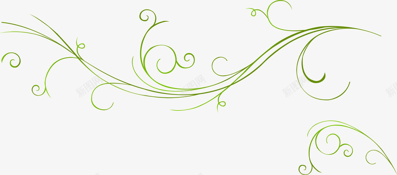 手绘绿色花纹个性展板png免抠素材_新图网 https://ixintu.com 个性 展板 绿色 花纹