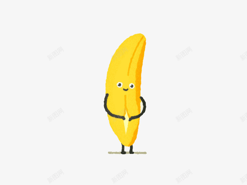 香蕉小人儿png免抠素材_新图网 https://ixintu.com 卡通 可爱 小人儿 水果 香蕉 香蕉皮