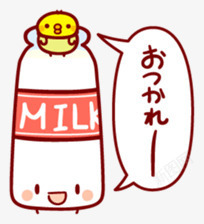 可爱瓶子牛奶高清图片