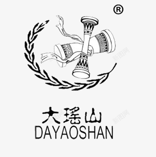 少数民族瑶族长鼓标识图标png_新图网 https://ixintu.com 图案 少数民族 标识 瑶族 长鼓