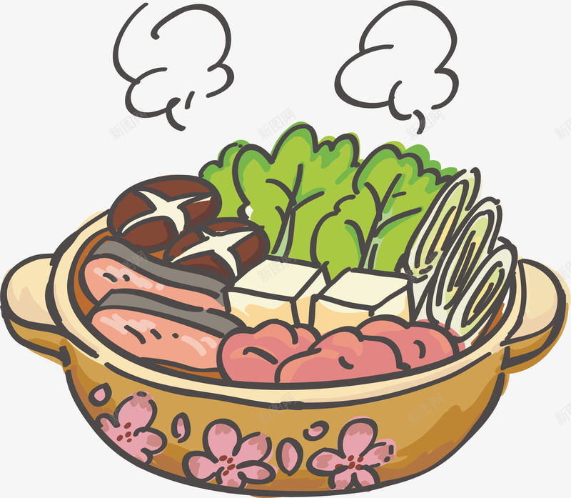 冒着热气的食物图标png_新图网 https://ixintu.com 卡通 客家美食 小食物 热气 韩国食物 食物 食物LOGO