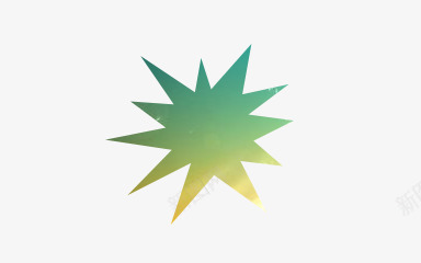 黄绿色爆炸星形图案png免抠素材_新图网 https://ixintu.com 图案 星形 爆炸 黄绿色