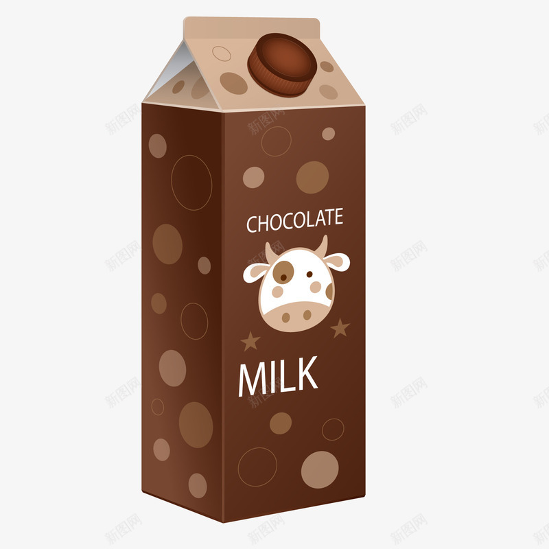 美味巧克力牛奶png免抠素材_新图网 https://ixintu.com 卡通 巧克力牛奶 早餐 盒子 饮品 饮料