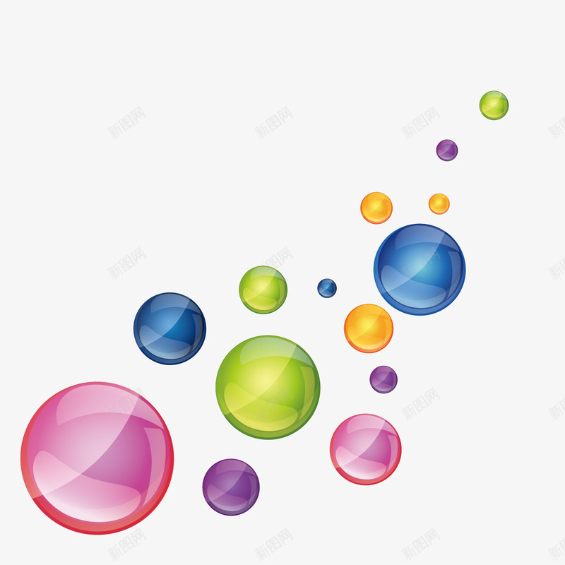 彩色圆球矢量图eps免抠素材_新图网 https://ixintu.com png素材 圆球 彩色圆球 矢量图