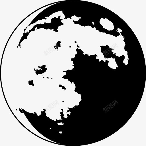 月亮相位符号图标png_新图网 https://ixintu.com 圆形 坑 天气 月亮 月球陨石坑 月相 相