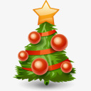圆球圣诞树图标图标